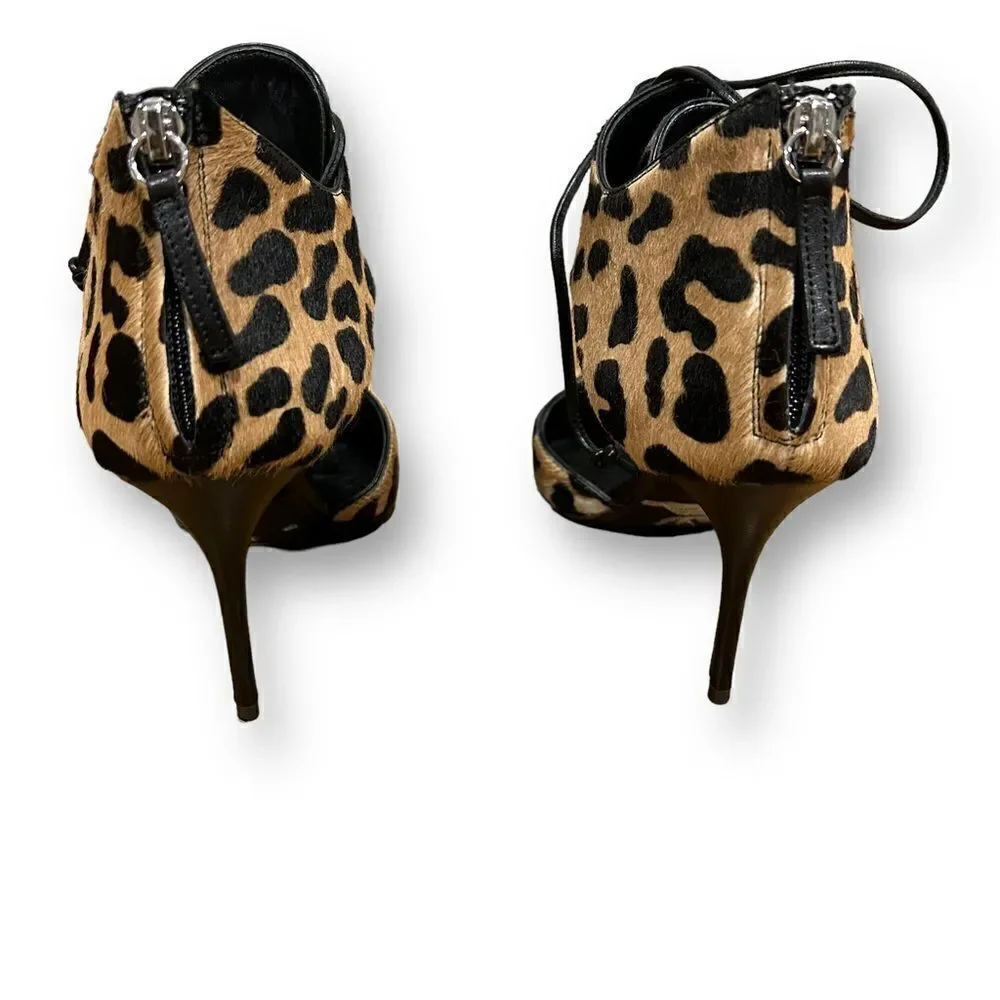 Revolve Giuseppe Zanotti FRIDA Leopard Cheetah Print Lace Up Stiletto